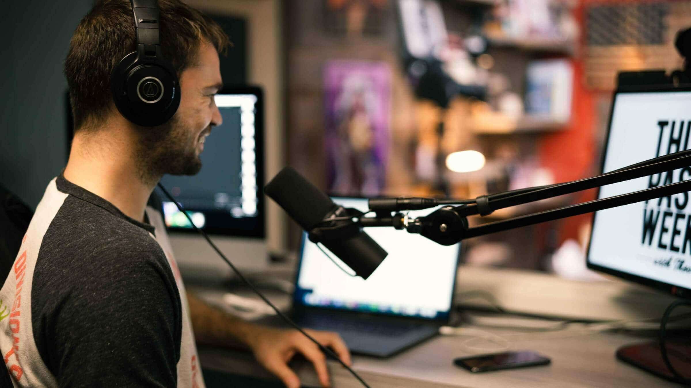 Proper microphones, monitoring systems, room treatment, and audio interfaces are all important considerations when building a podcast studio.