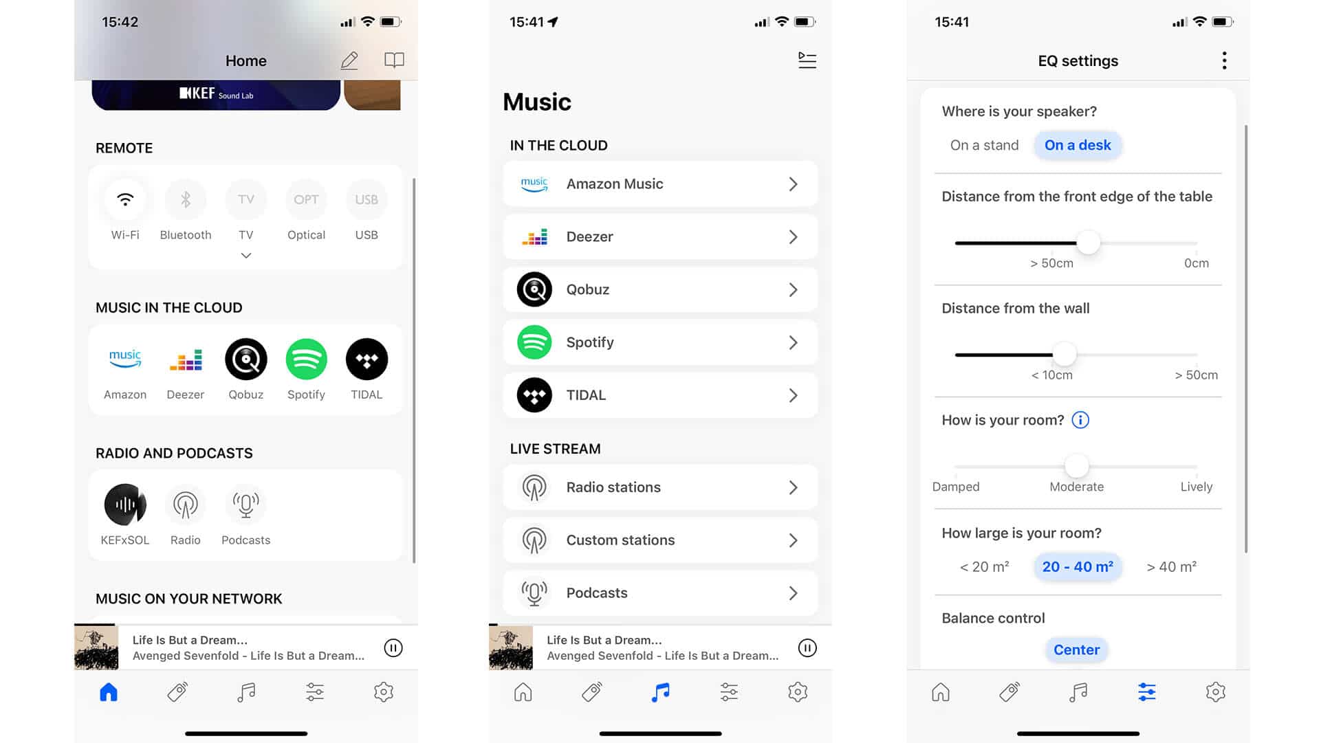 KEF’s Connect app puts streaming, EQ, and controls right at your fingertips.