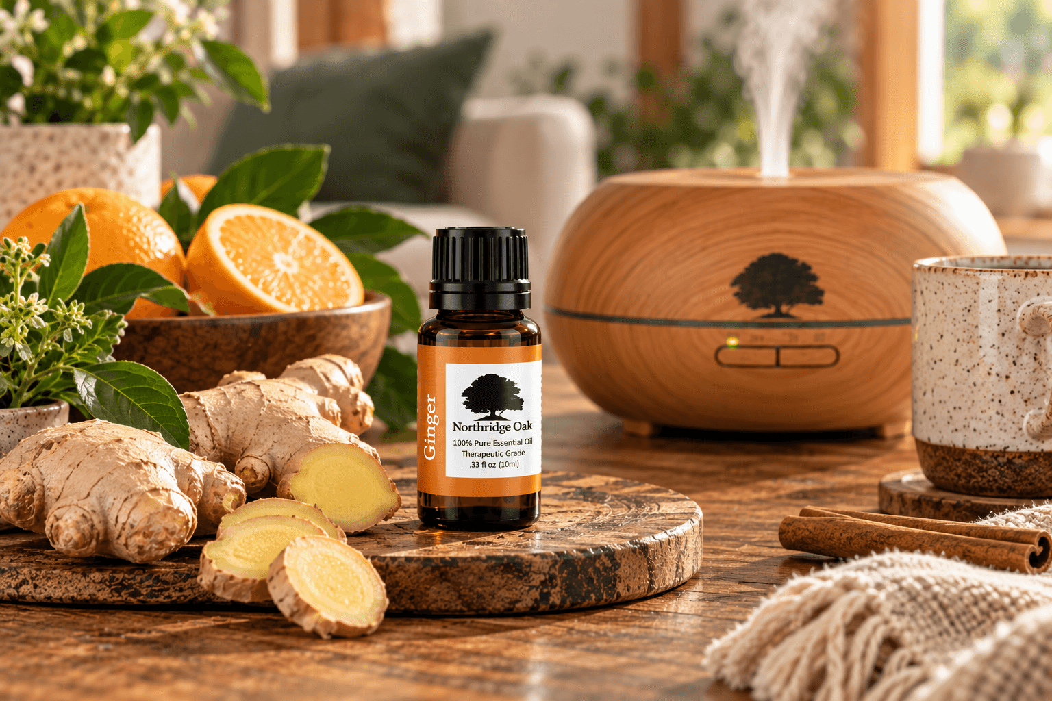 GINGER ESSENTIAL OIL DIFFUSER BLENDS: WARM, FRESH AND COZY RECIPES