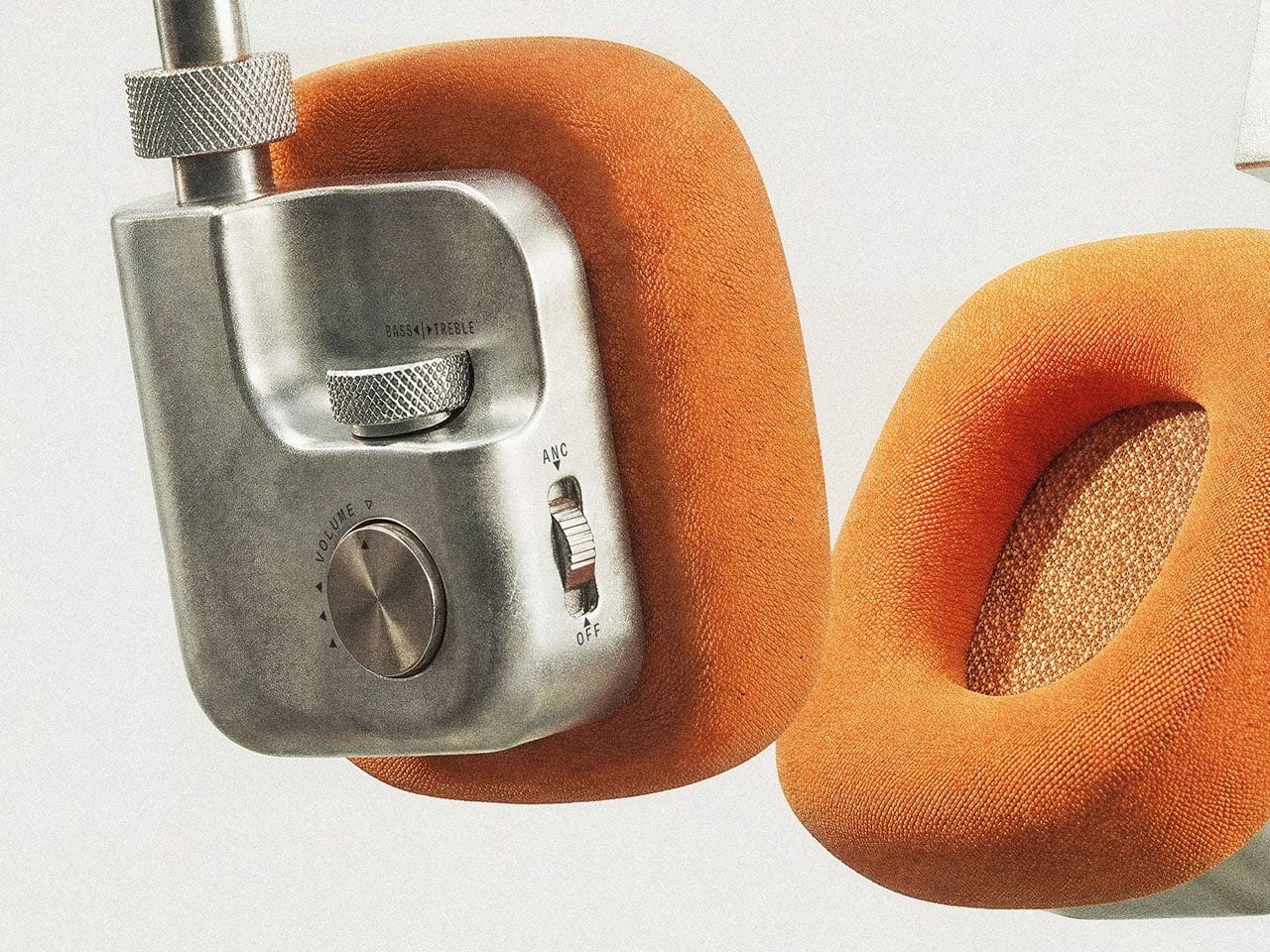 Rear angle of TUNE X3 headphones highlighting the structural details