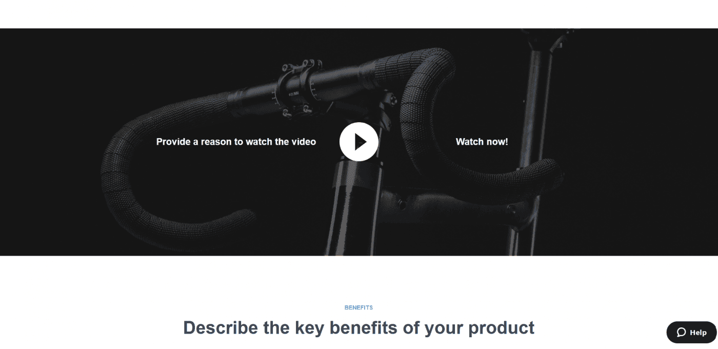 Instapage template product launch two