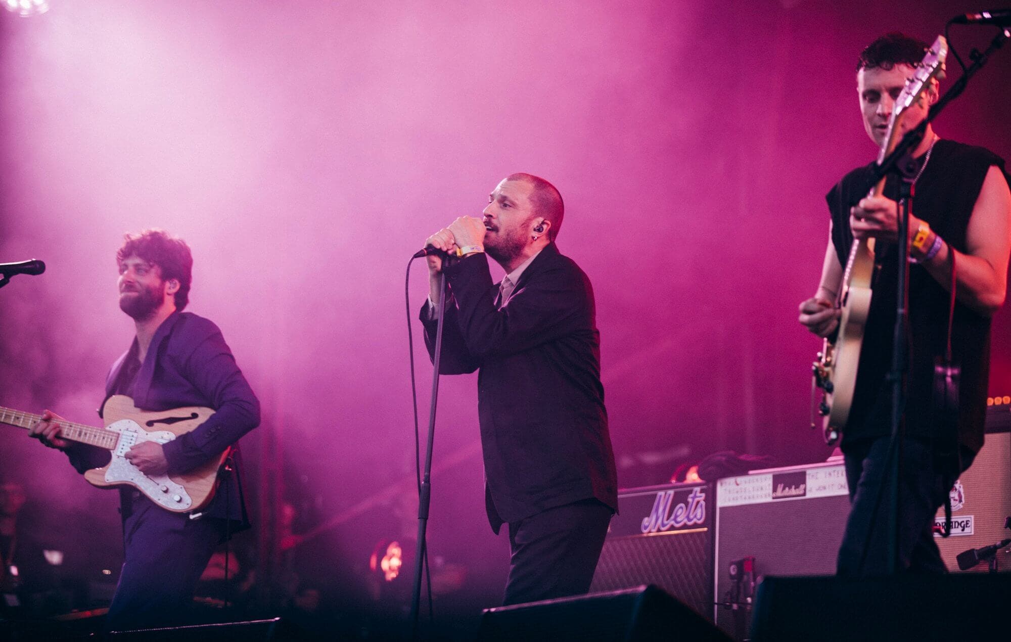 The Maccabees live at Glastonbury 2025. Credit: Derek Bremner