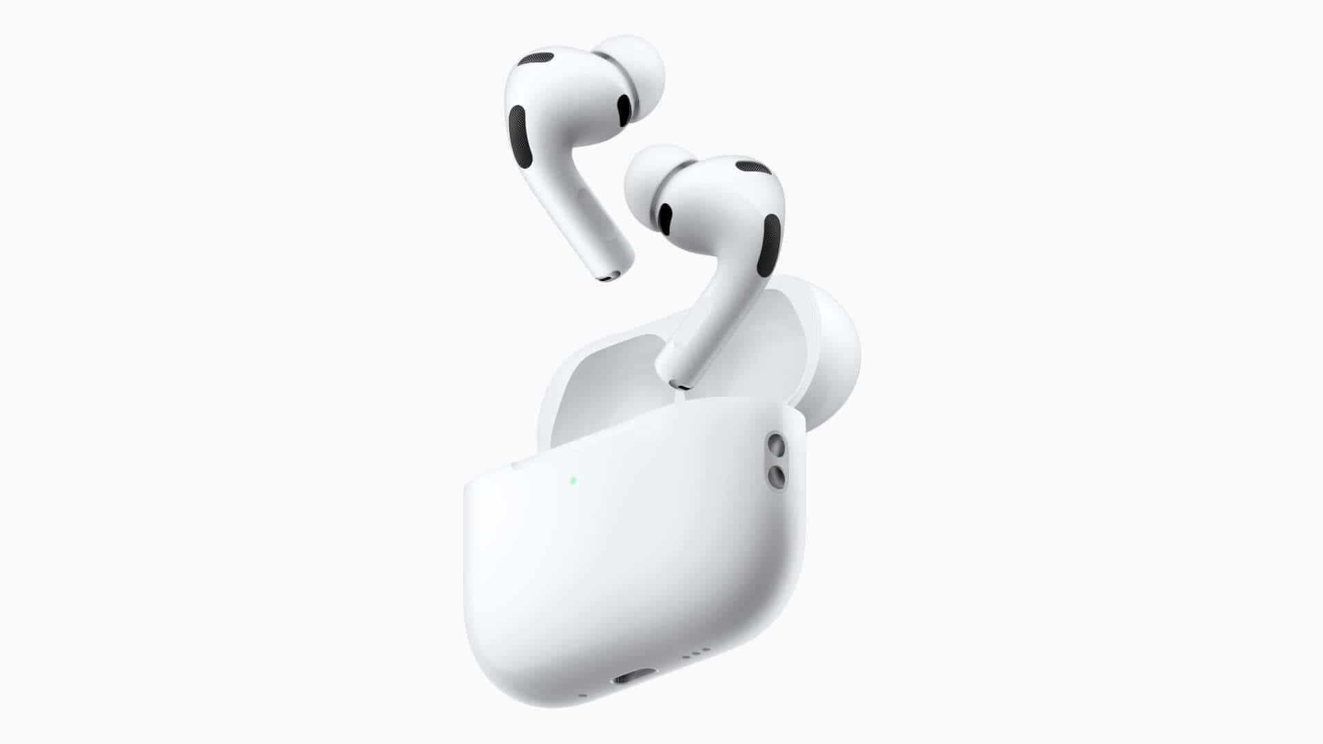AirPods Pro 3 with charging case on a clean white background