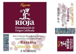 Rioja Reserva label