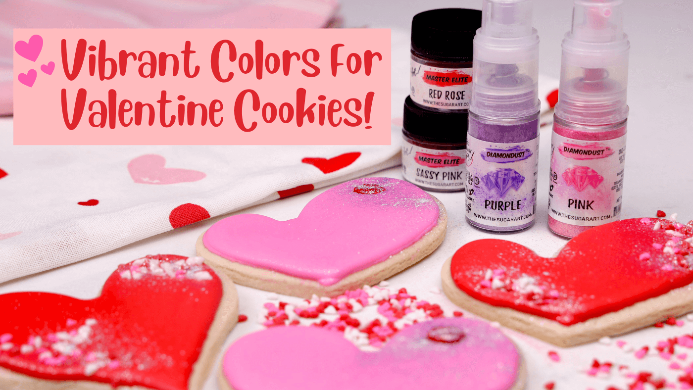 Vibrant Colors For Valentine Cookies