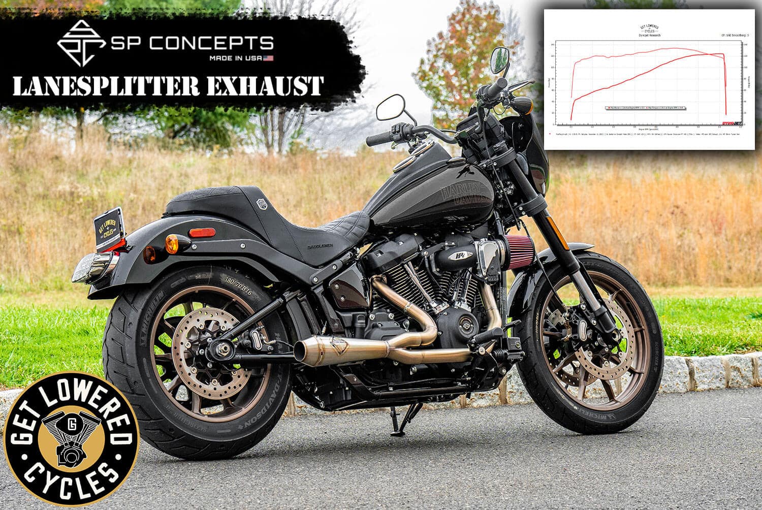 2021 Harley Low Rider S Dyno numbers: SP Concepts Exhaust /475 S&S Cam
