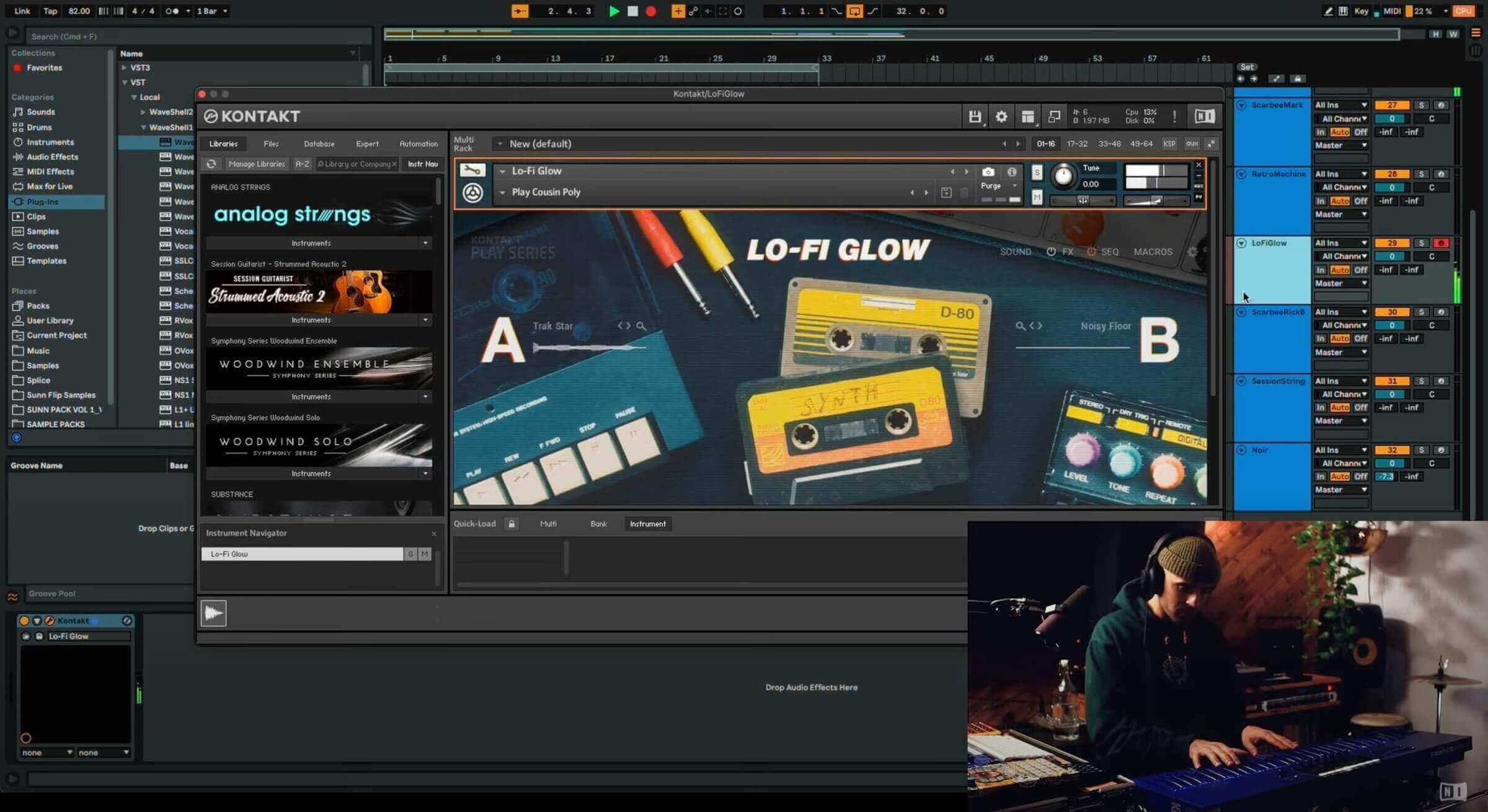 Datsunn uses the LO-FI GLOW plug-in to bring in some texture