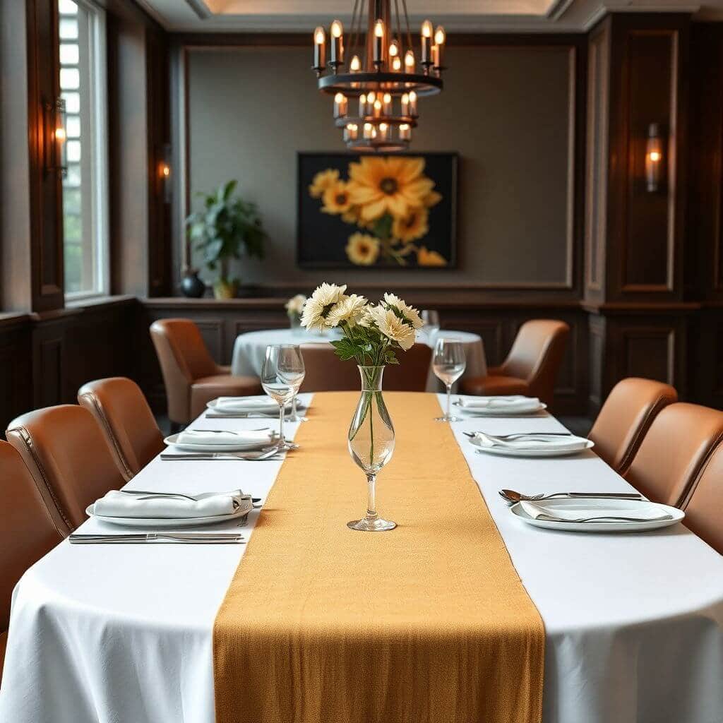 Where Can I Source Colorfast Options Table Runners for a Catering Company?