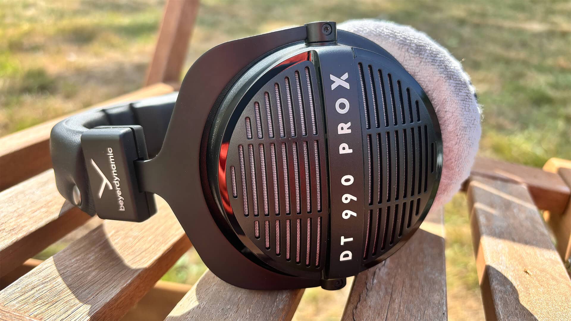 Relaxing with DT 990 Pro X outdoors