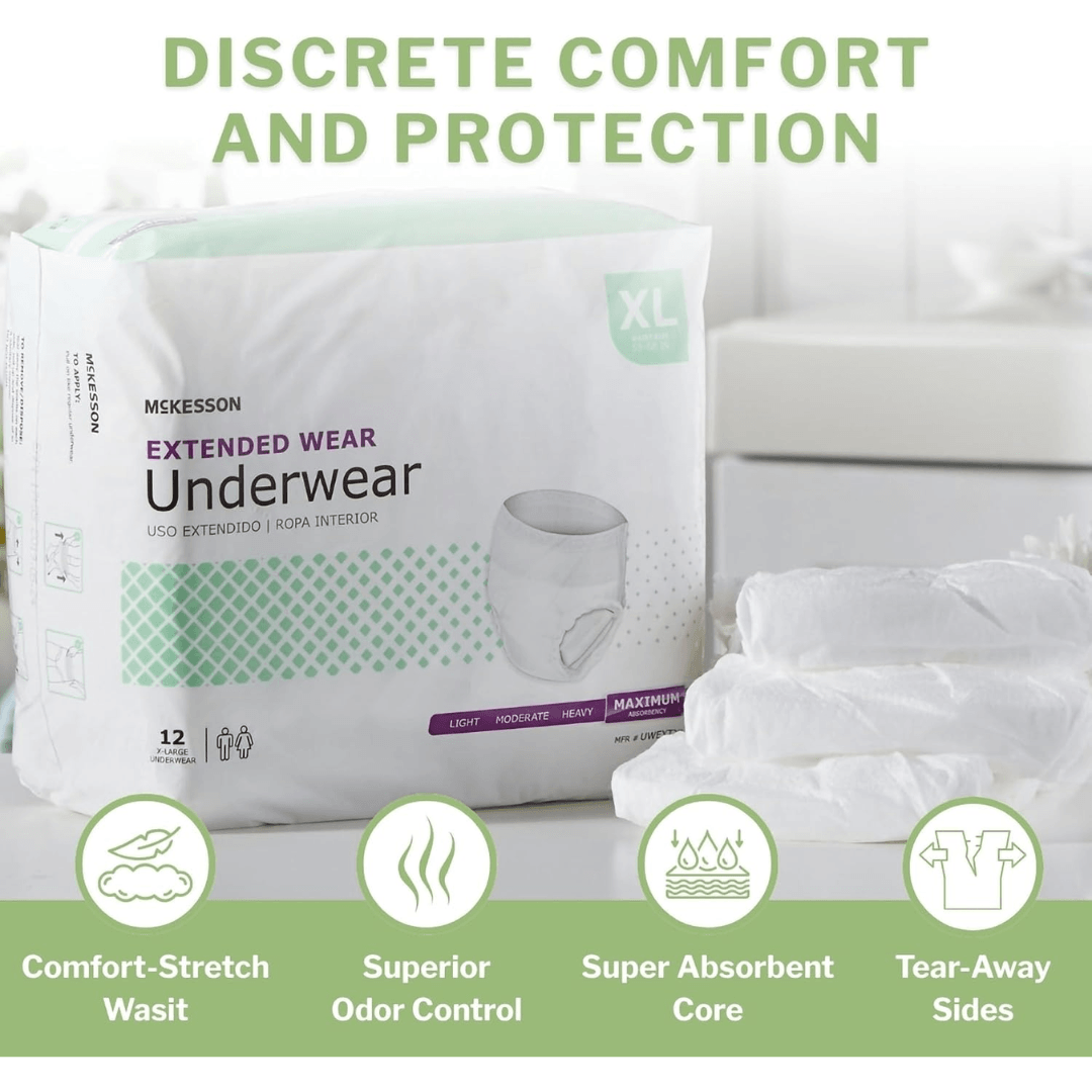 Best Overnight Pull-On Underwear: McKesson Extended Wear Underwear for Incontinence