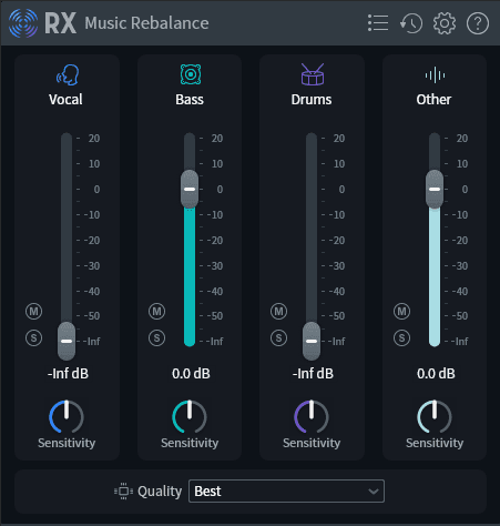 Music Rebalance can be used to manipulate sound effects