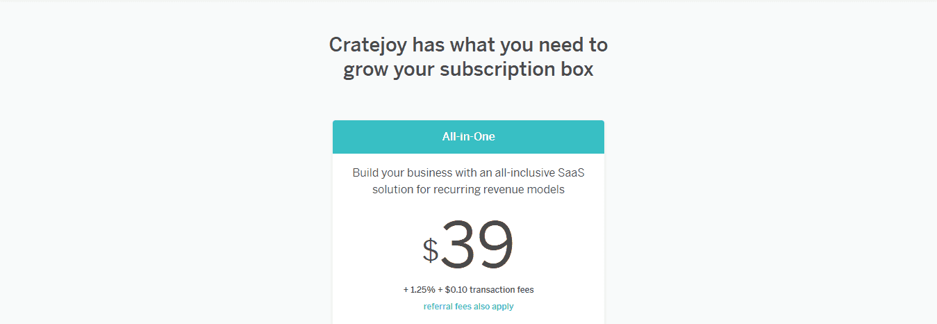 Cratejoy vs Shopify cratejoy paid plan