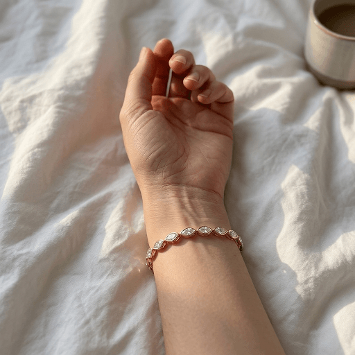 Lab-grown diamond bracelets
