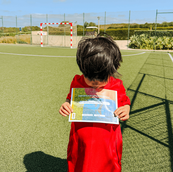 Soccer academy certificate at Martinhal Sagres