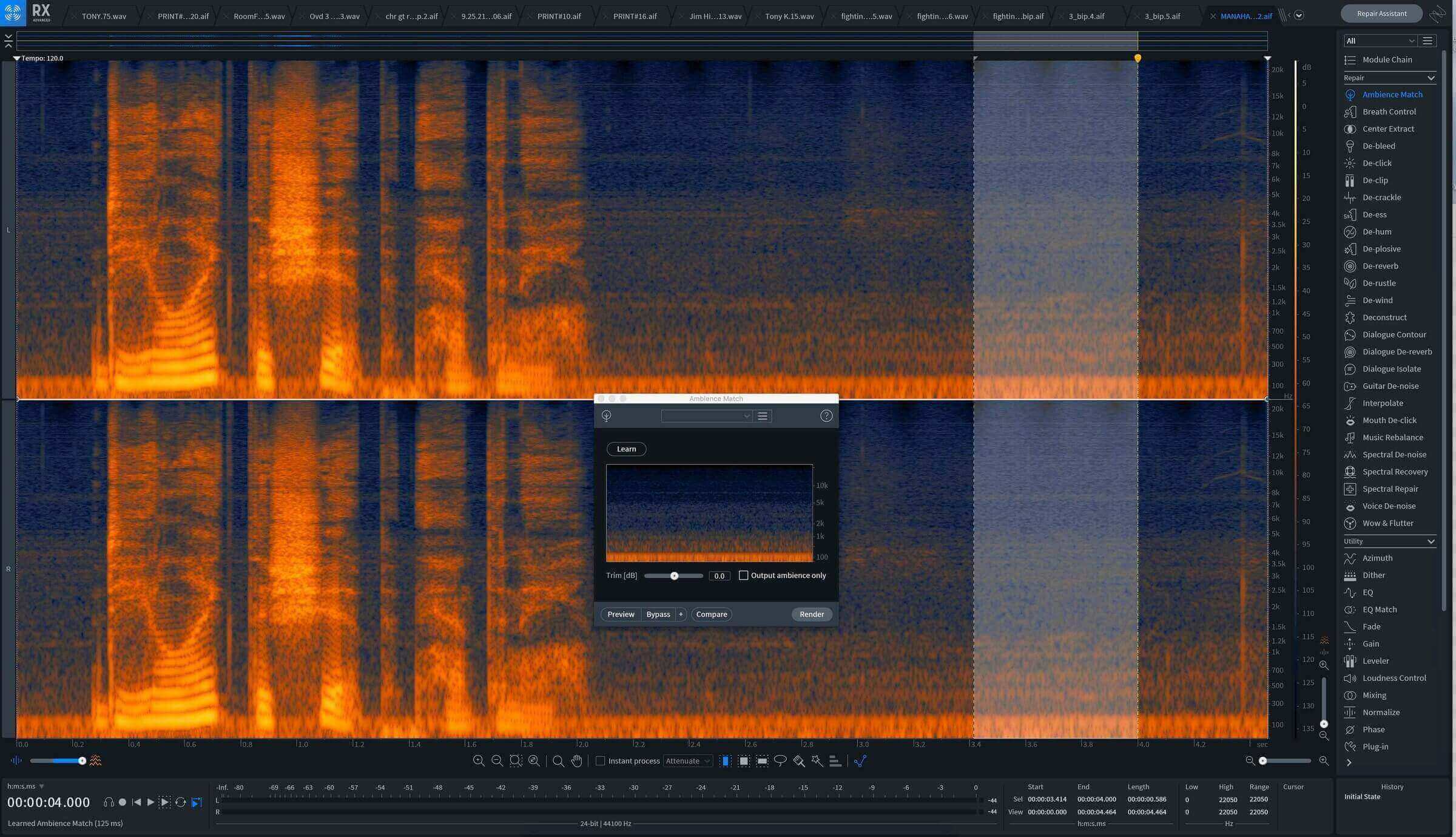 learning ambience in rx 8