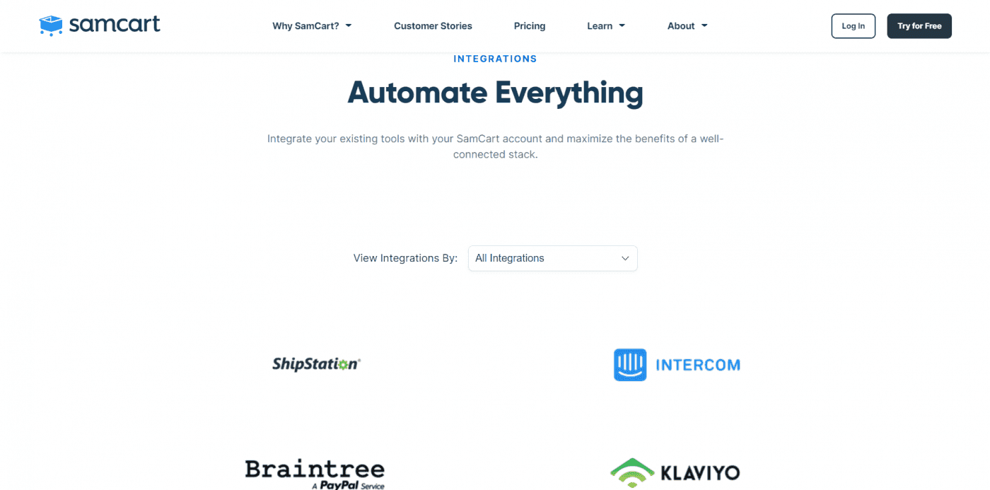 SamCart integrations