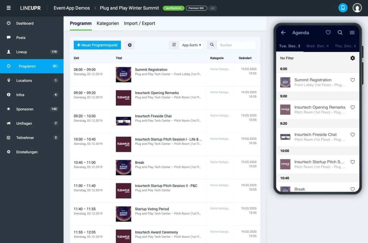 event-app demos