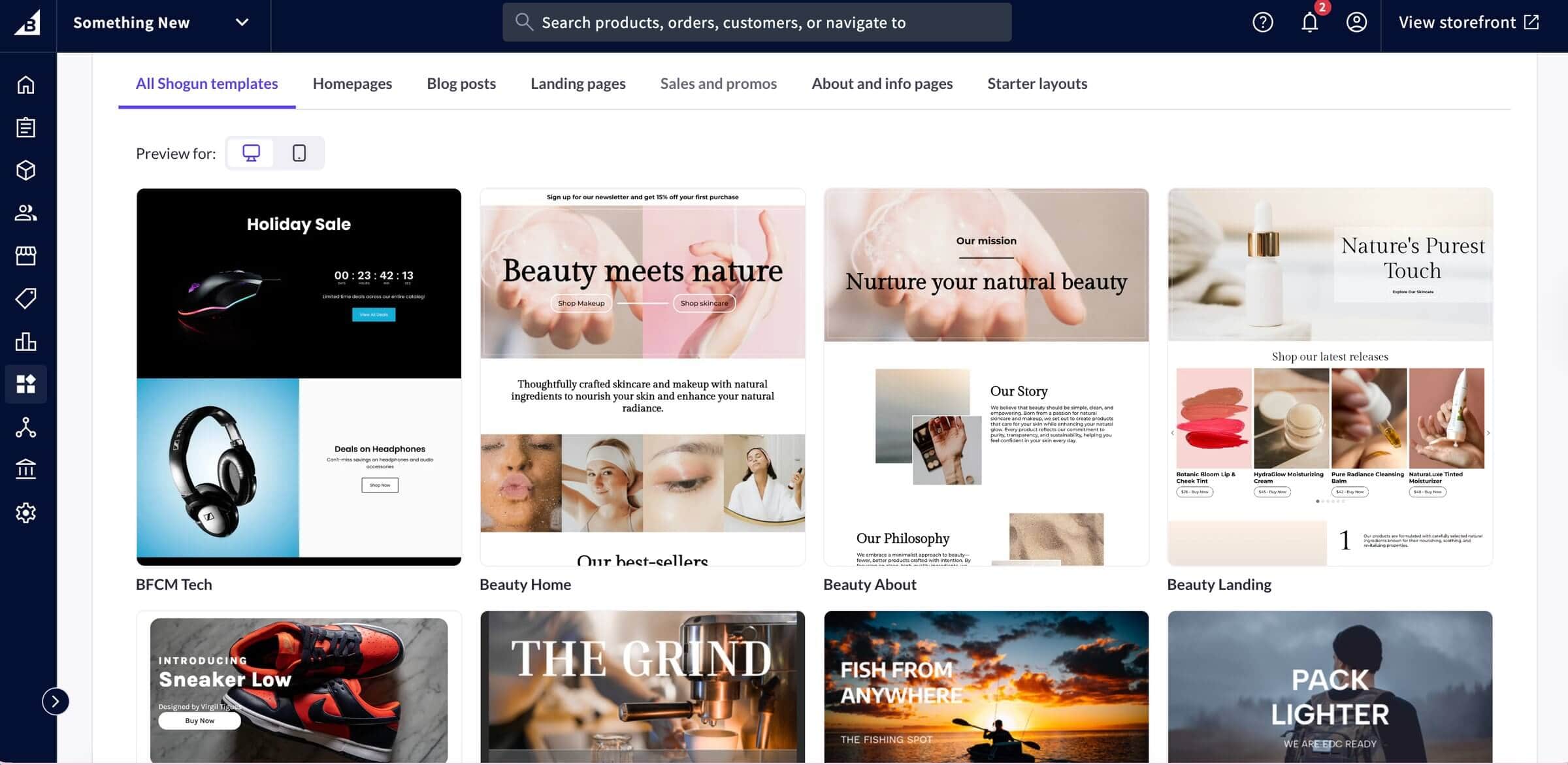Shogun templates