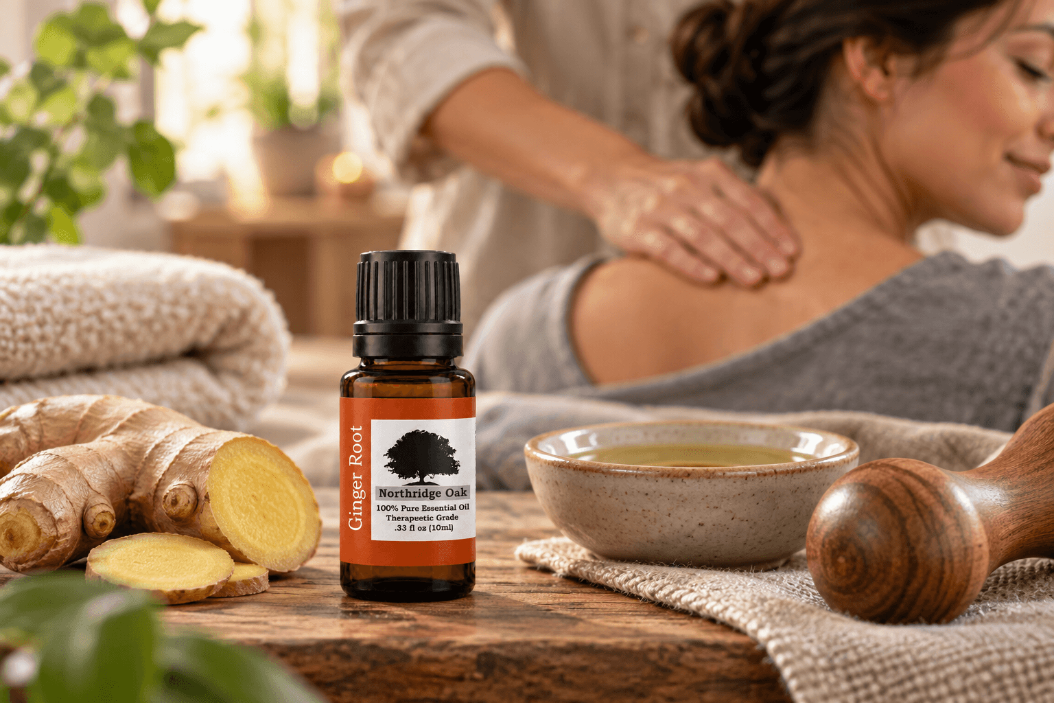 Ginger Essential Oil for Massage and Tired Muscles