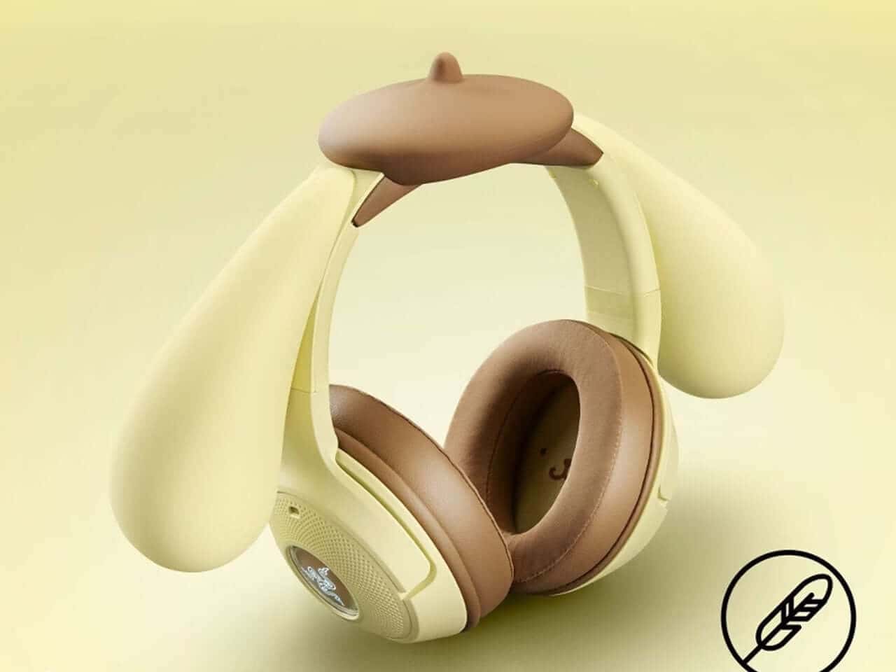 Detailed shot of Pompompurin-themed headset
