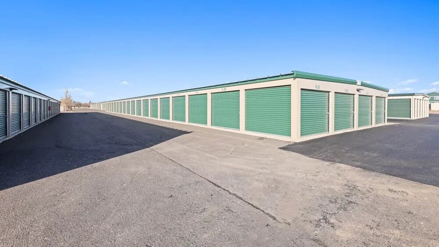 Row of units at Laramie, Wyoming storage