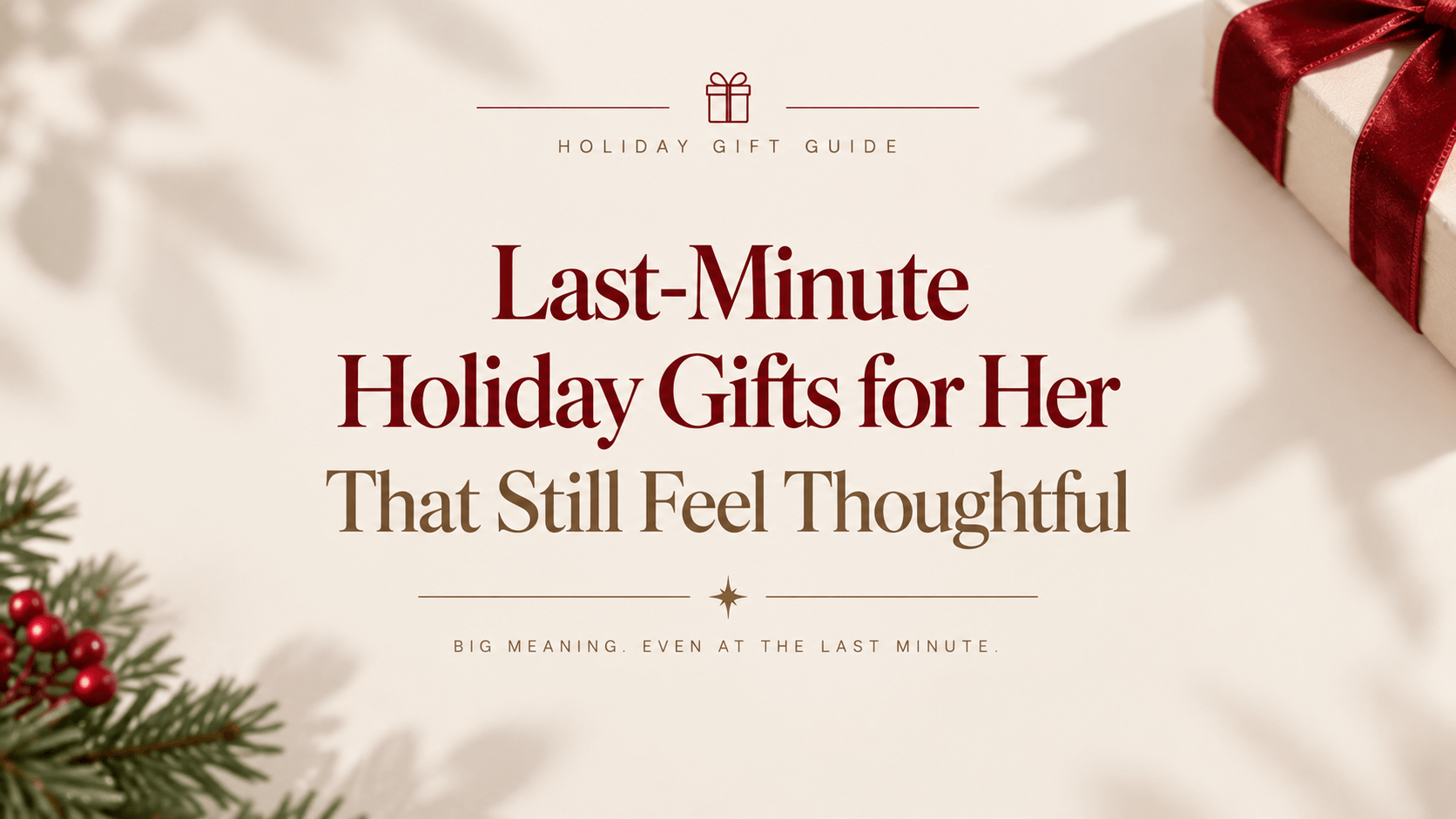 Last-Minute Holiday Gifts for Her That Still Feel Thoughtful