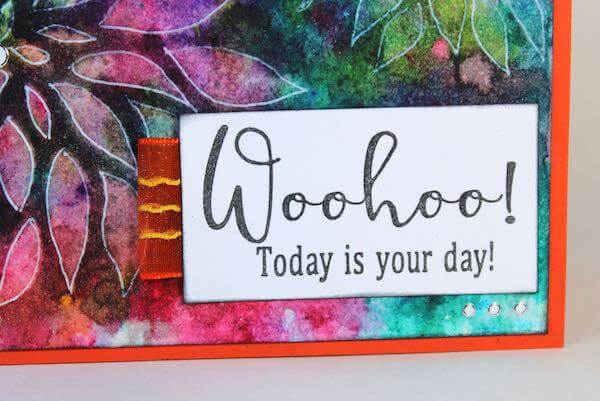 Dahlia Stencil Card
