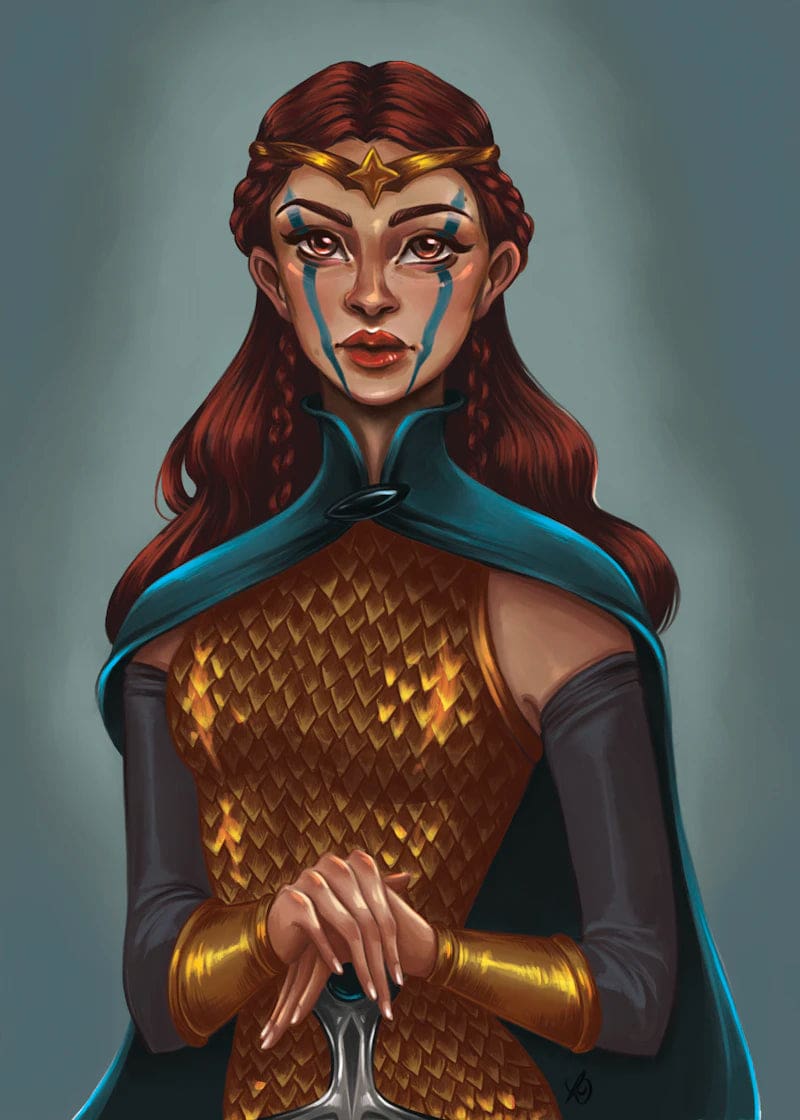 Brienna art from The Queen's Rising February 2018 YA Crate by LitJoy Crate