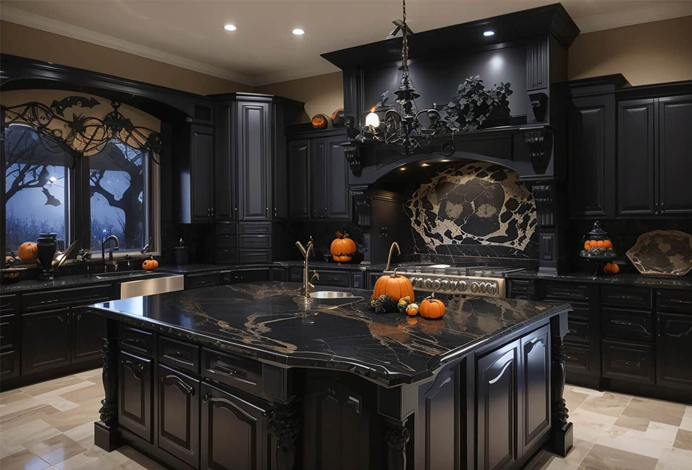 “Bold-Beautiful” Black Kitchen For Halloween!!
