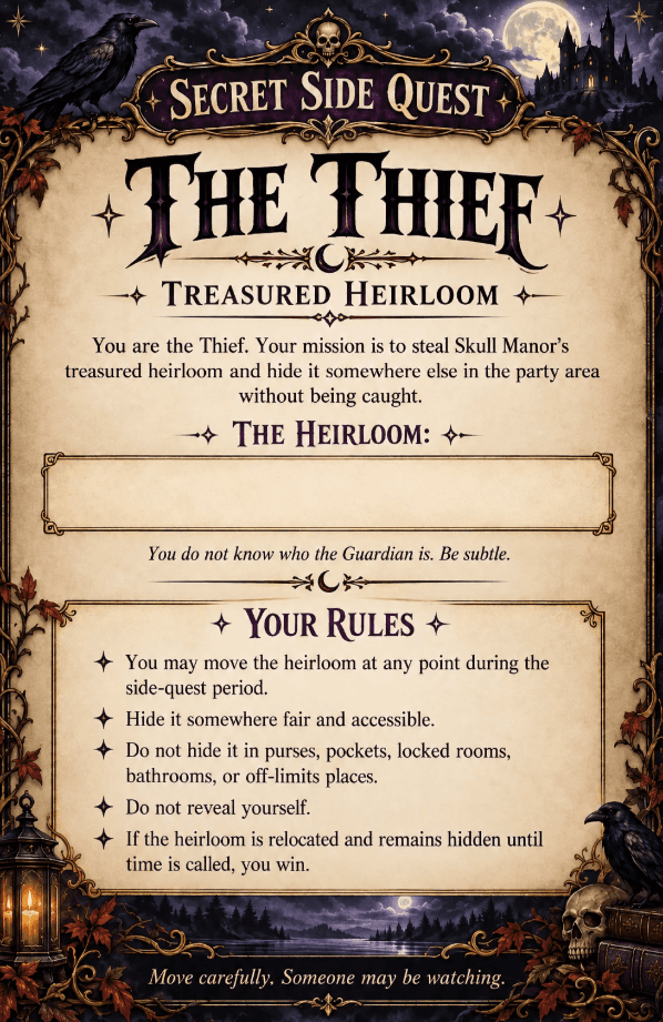 The Thief card for the secret side quest