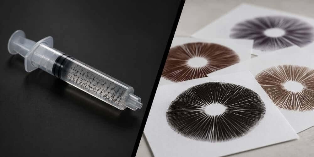 Spore Syringe vs. Spore Print: A Researcher's Guide to Microscopy Formats