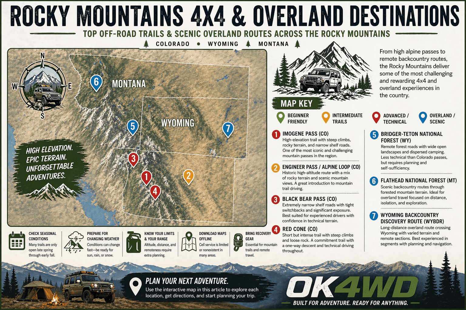 Best 4×4 Trails & Overland Routes in the Rocky Mountains