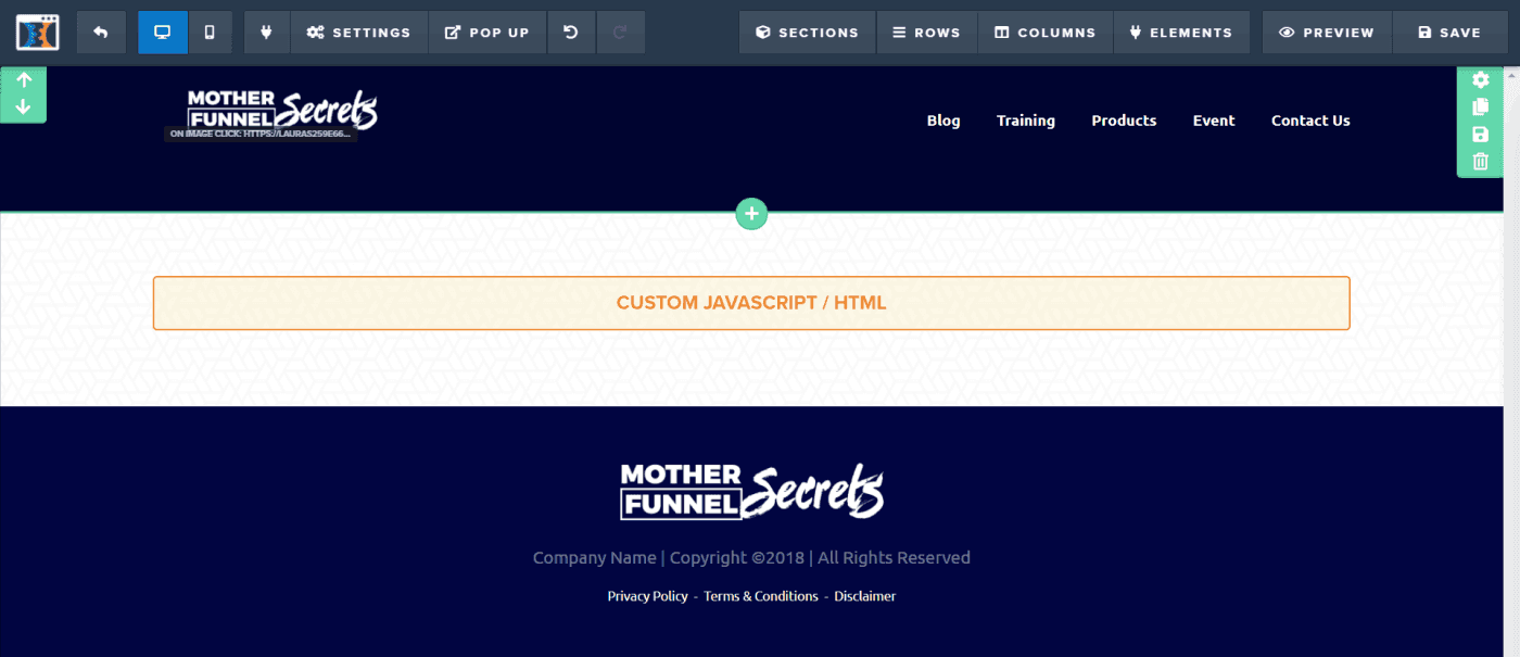 ClickFunnels custom javascript html