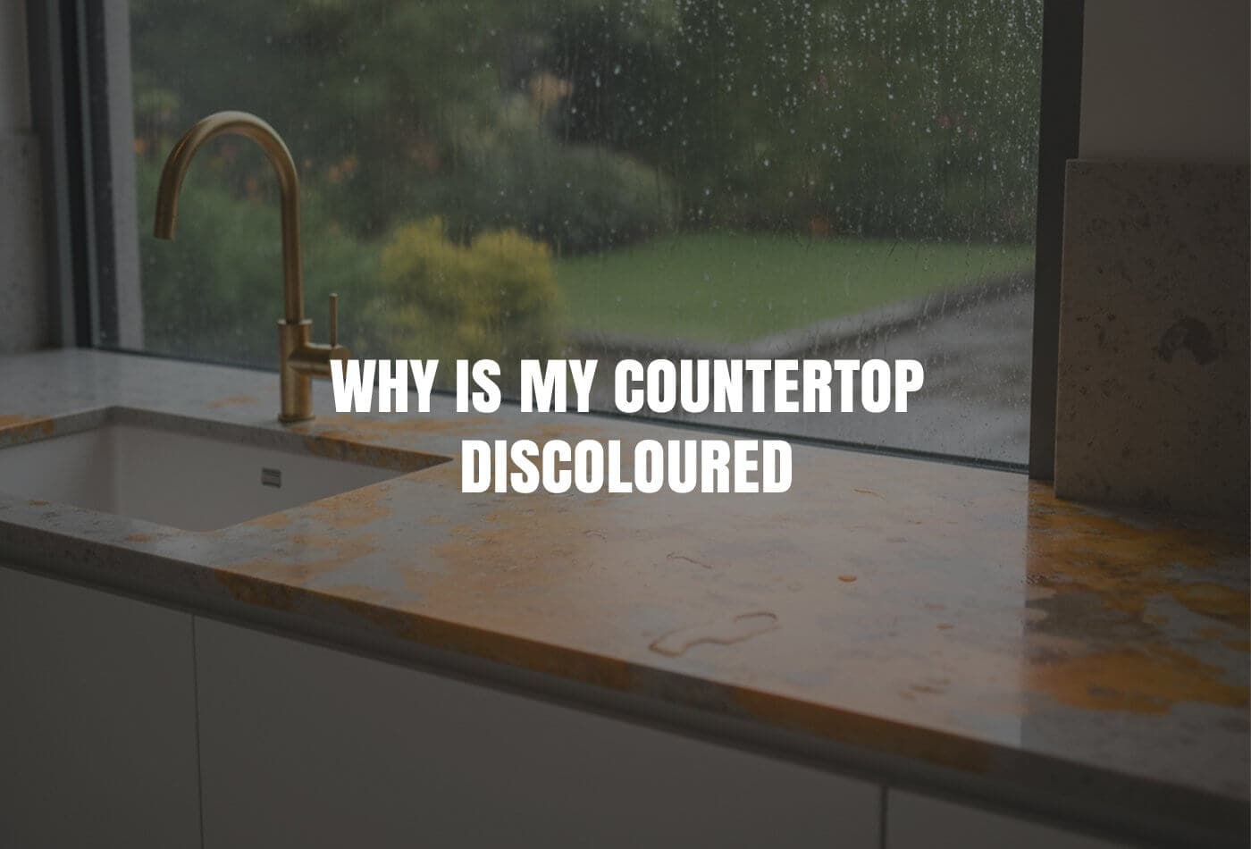 Why is my countertop discoloured