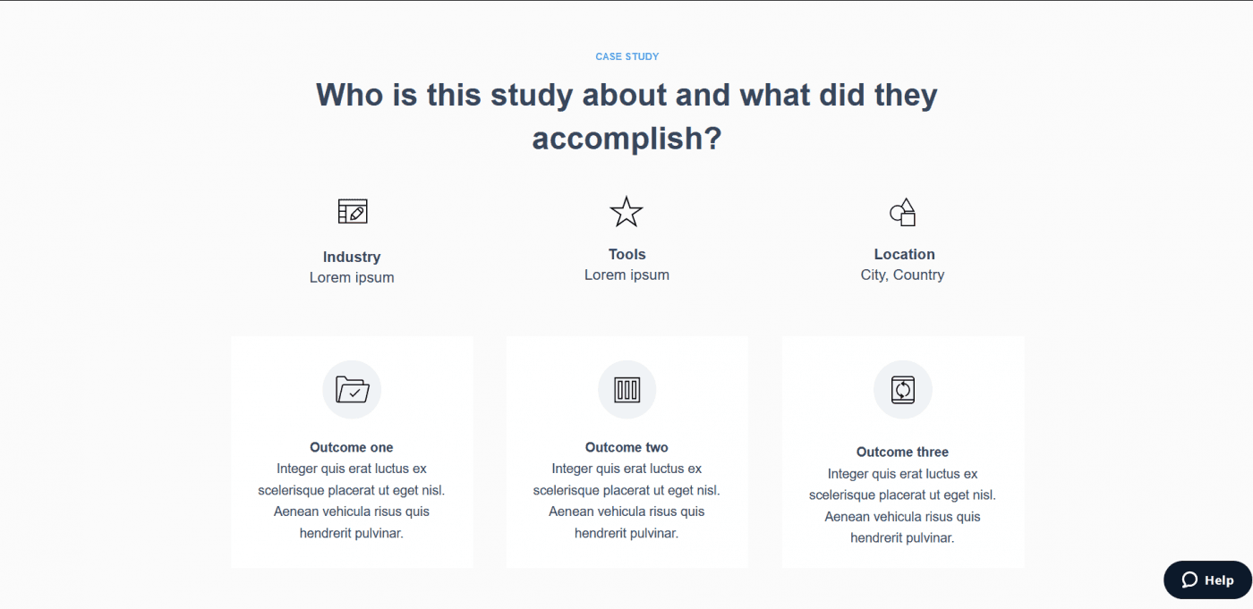 Instapage template case study two
