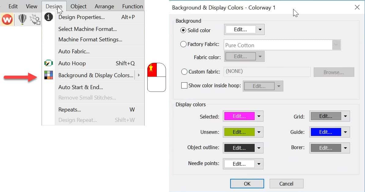 Background and Display Colors