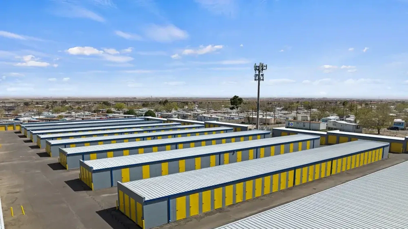 Aerial view of storage in El Paso