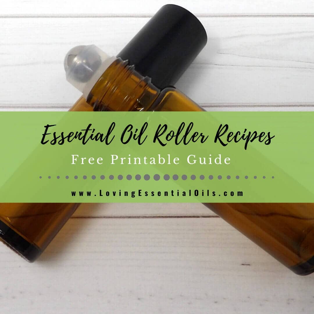 Essential oil roller bottle recipes with roller bottles and essential oils.