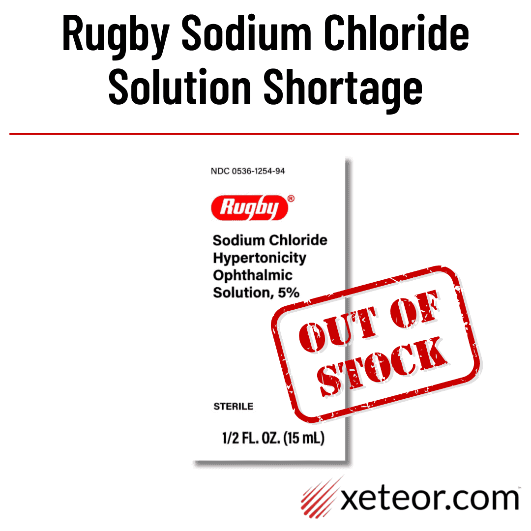 Rugby Sodium Chloride Shortage: Comparison of Muro 128 vs Rugby Sodium Chloride backordered vs Reliable 1 in stock alternative.