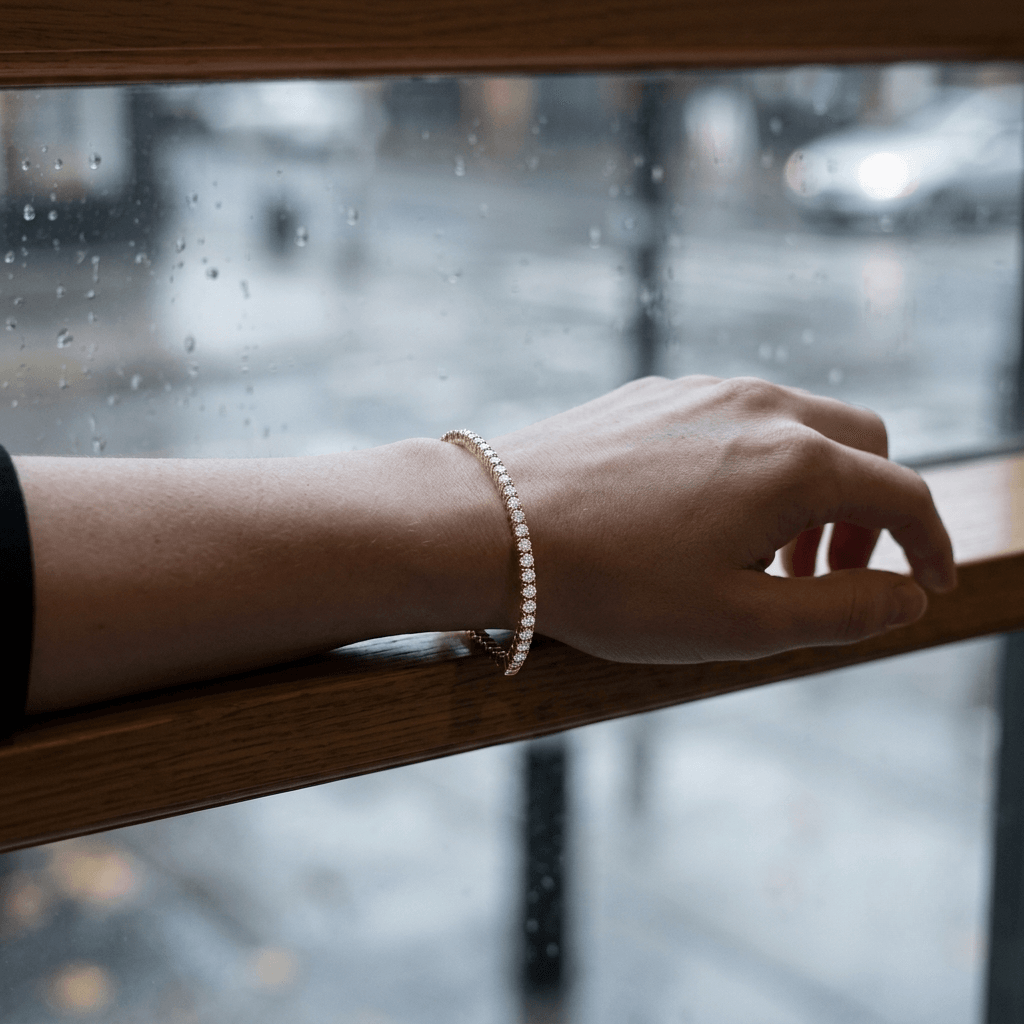 Bezel Set CZ Tennis Bangle