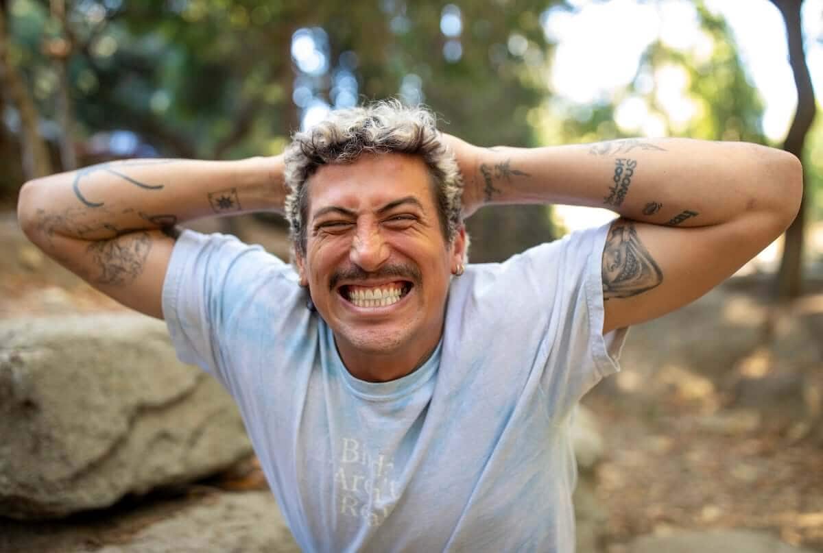 Singer Sam Boggs of Evening Elephants at Griffith Park in Los Angeles