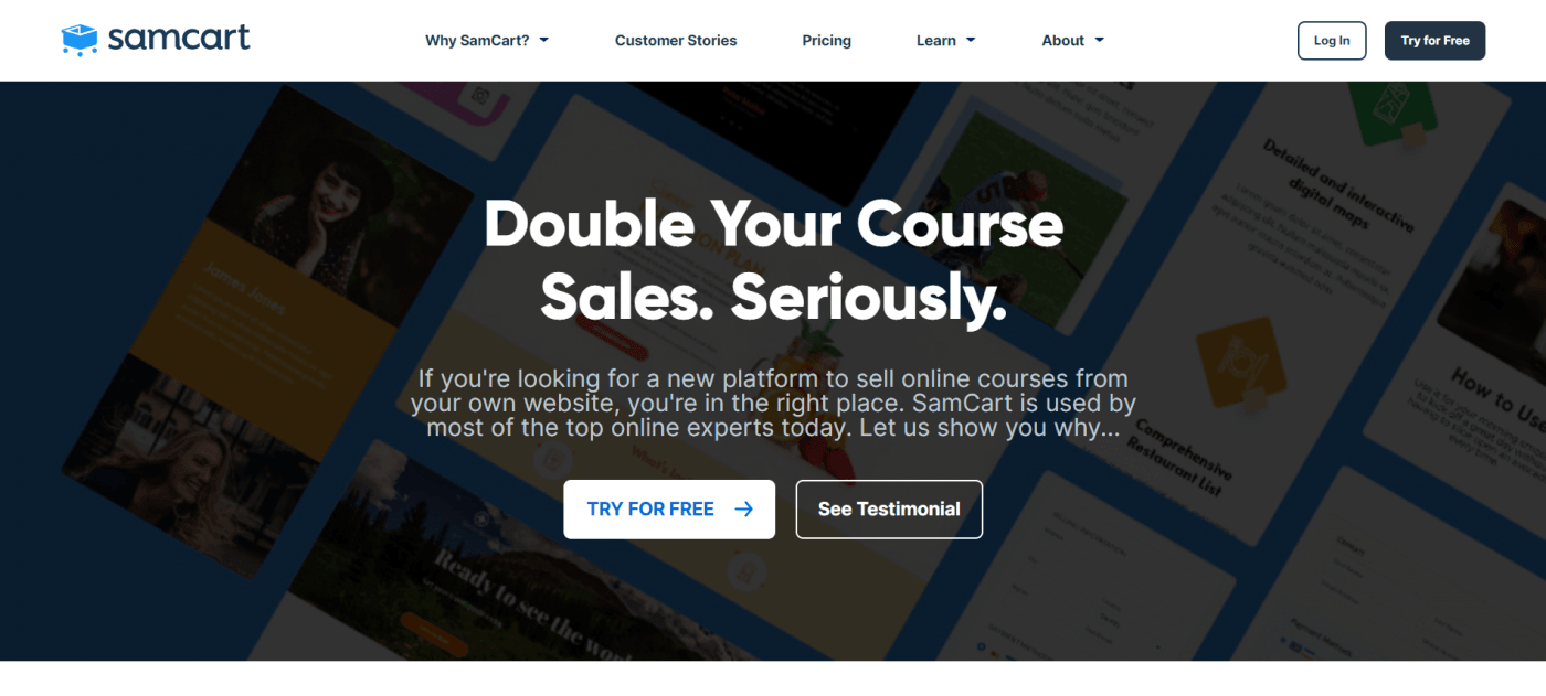 SamCart vs ClikFunnels: SamCart courses