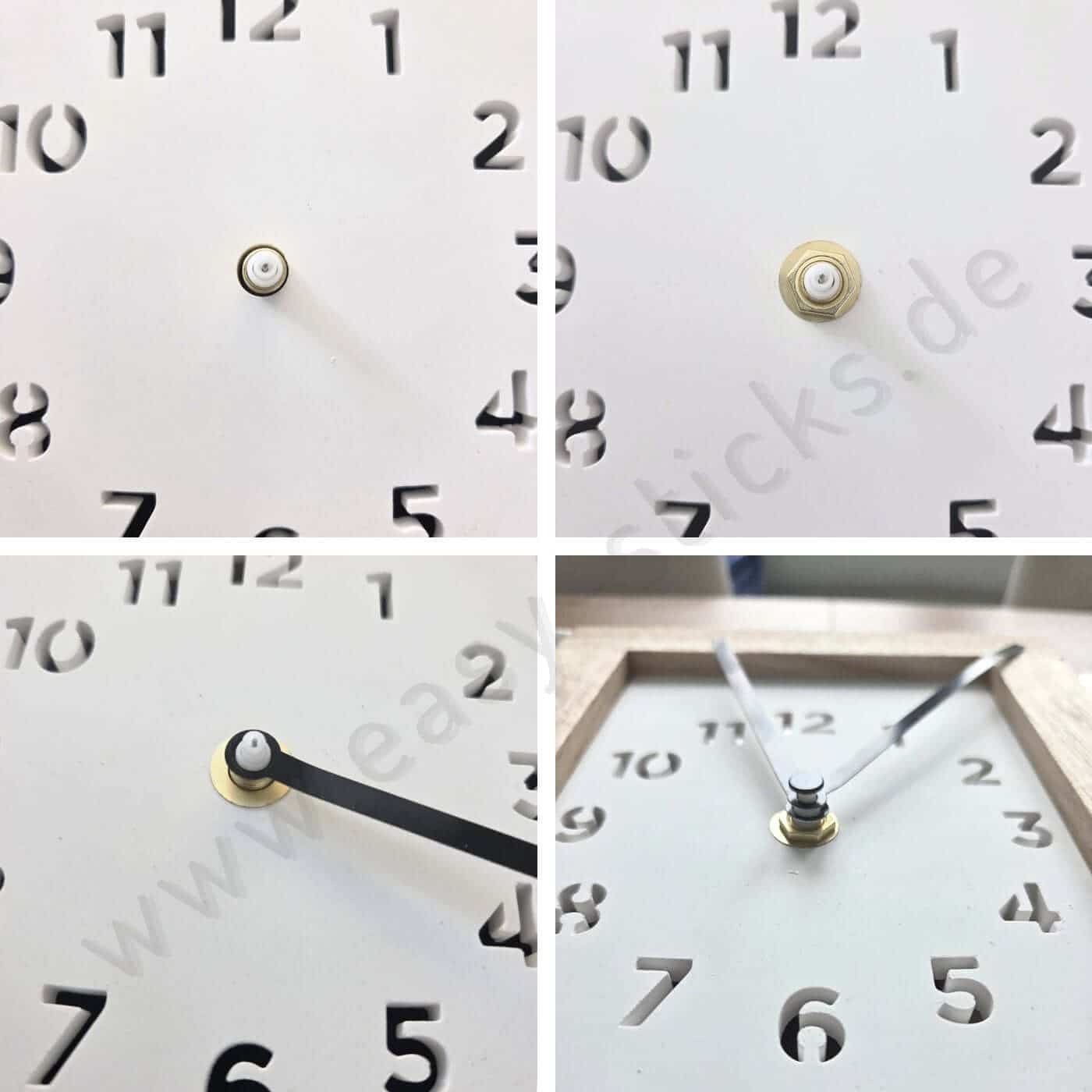 Einsetzen des Uhrwerks in die Keraflott Uhr