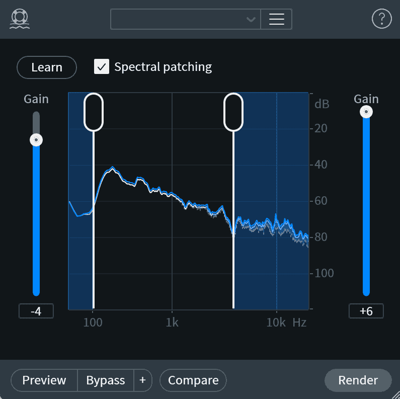 RX Spectral Recovery settings for phone audio