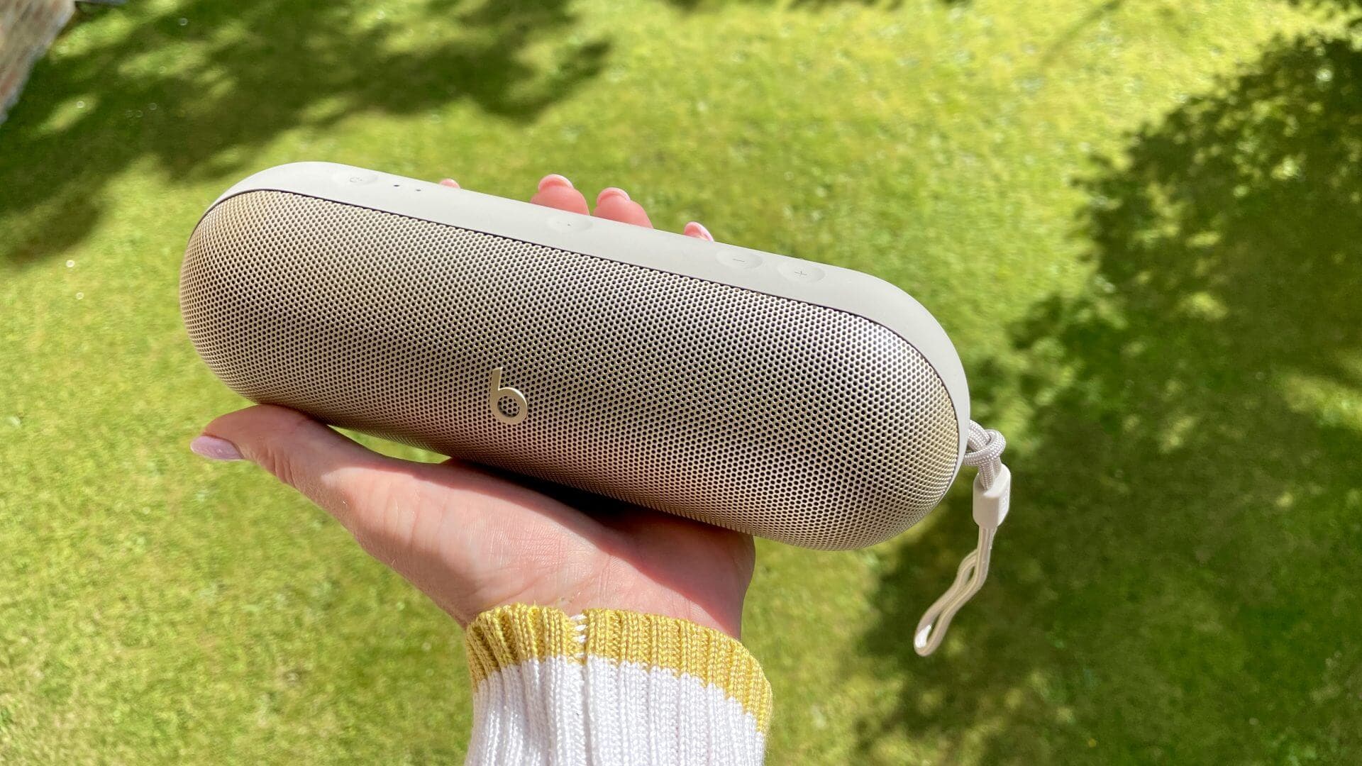 Beats Pill in sunlight showcasing sleek design