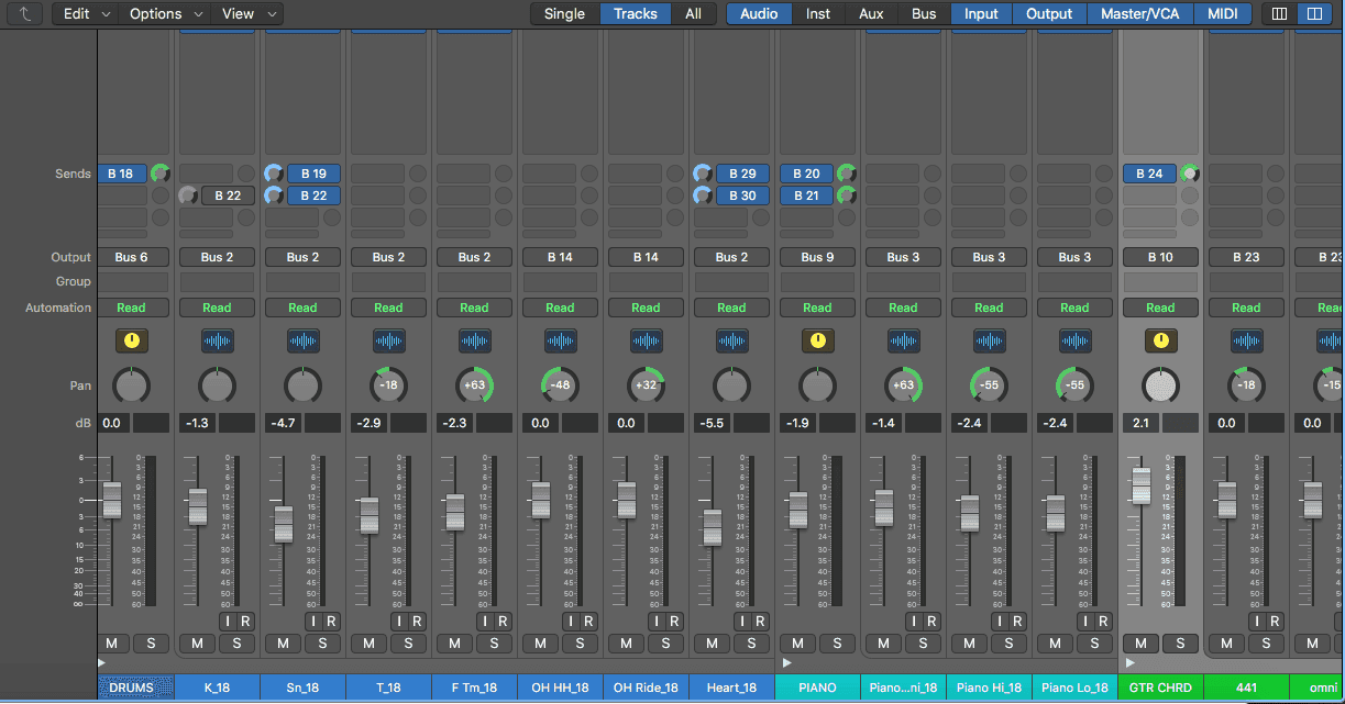 Snapshot of a jazz tune by Jon Birkholz, mixed in Logic