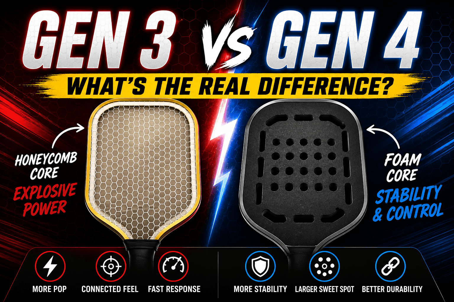 Gen 3 vs Gen 4 Pickleball Paddles: The Real Difference and Why Both Are Still Great