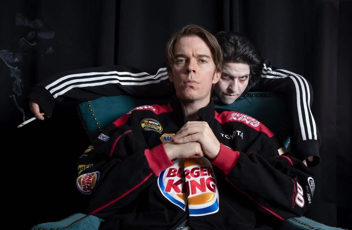 Singer-songwriters Matt James (seated) and Rizz from the Australian-born dark pop band Vowws, at home in Los Angeles.