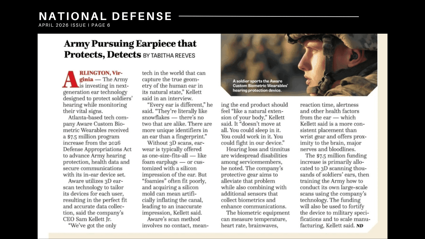 National Defense Magazine: Army Pursuing that Protects, Detects
