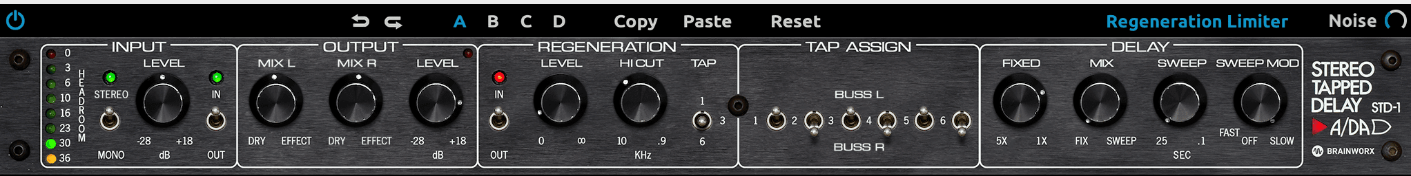 ADA  ST1 on guitar